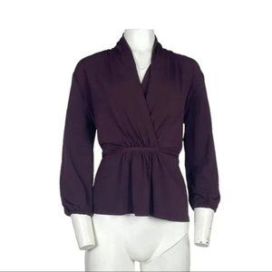 Design Lab Top With Waist Tie Burgundy Size XS
